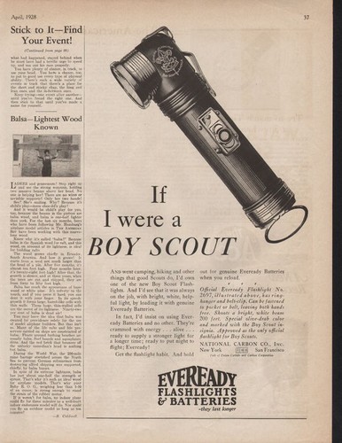 1928 eveready flash light - 1928,